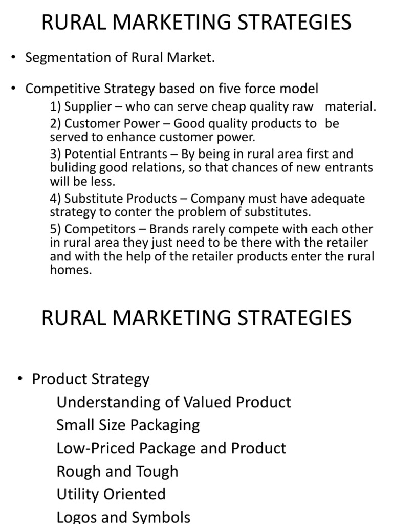 Rural Marketing Strategies | PDF
