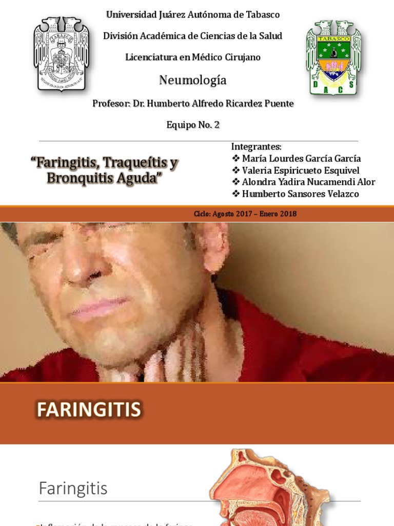 Faringitis, Traqueítis y Bronquitis Aguda | PDF | Tos | Resfriado comun