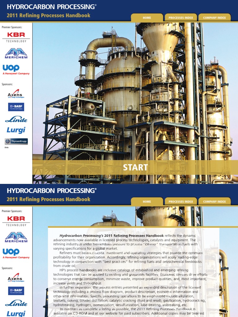 Refining Processes Handbook PDF | PDF | Cracking (Chemistry) | Oil Refinery