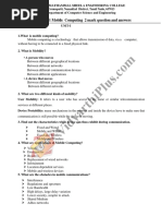 IT6601 Mobile Computing 2 Mark Question and Answers: Erumapatti, Namakkal Distirct, Tamil Nadu, 637013