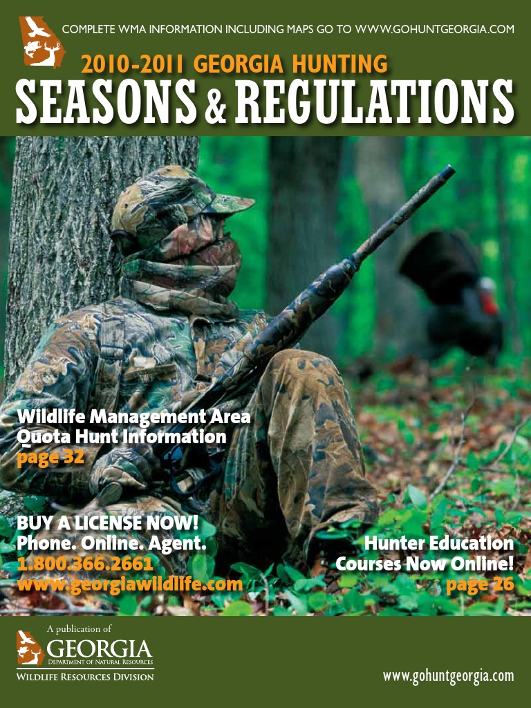 Georgia 2010-2011 Hunting Regulations | PDF | Hunting | Big Game Hunting