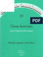 Marcela Lagarde Claves Feministas para La Autoestima de Las Mujeres PDF