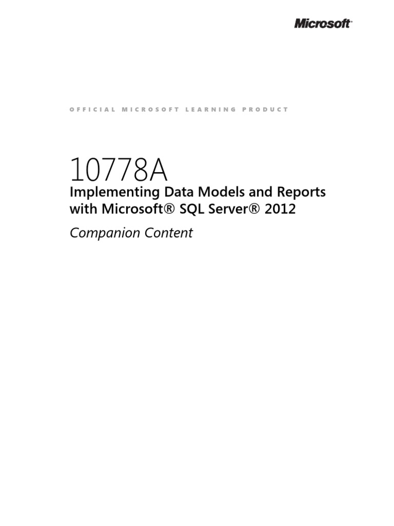 10778A ENU Companion PDF | PDF | Microsoft Sql Server | Share Point