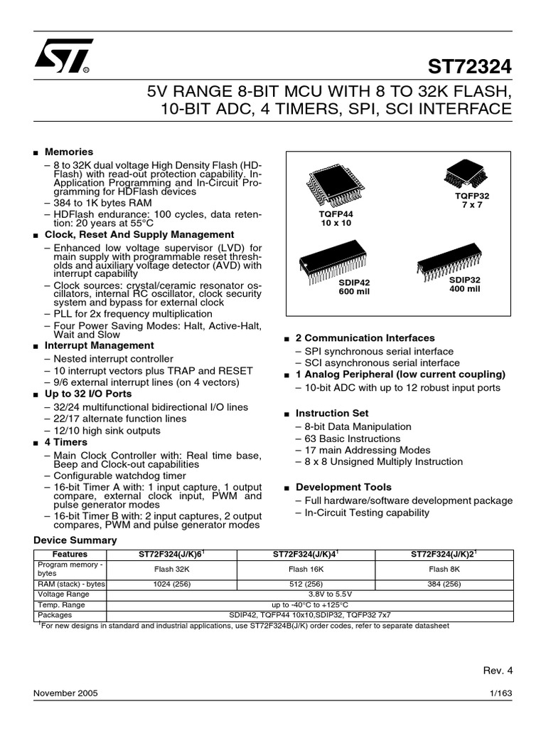 St723248 Bit Mcu | PDF | Flash Memory | Microcontroller