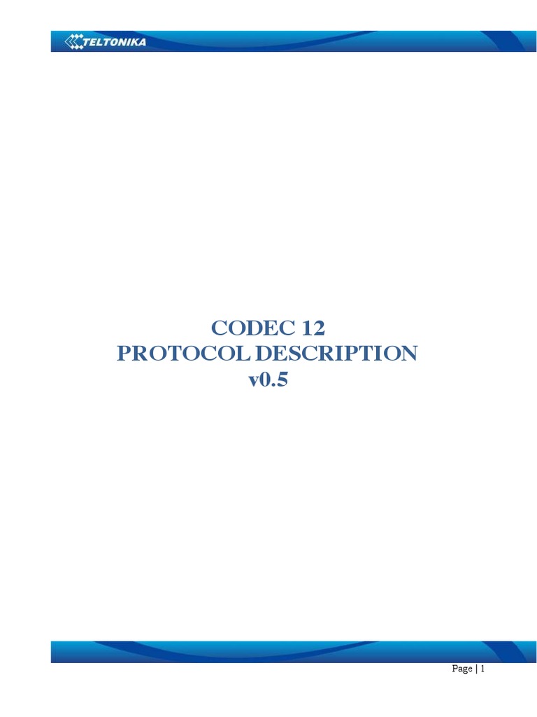 Codec 12 Protocol Overview | PDF | Transmission Control Protocol ...
