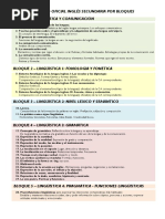 Oposición Inglés Secundaria - Topics Sorted in Blocks