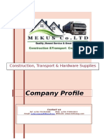 Company Profile: Construction, Transport & Hardware Supplies