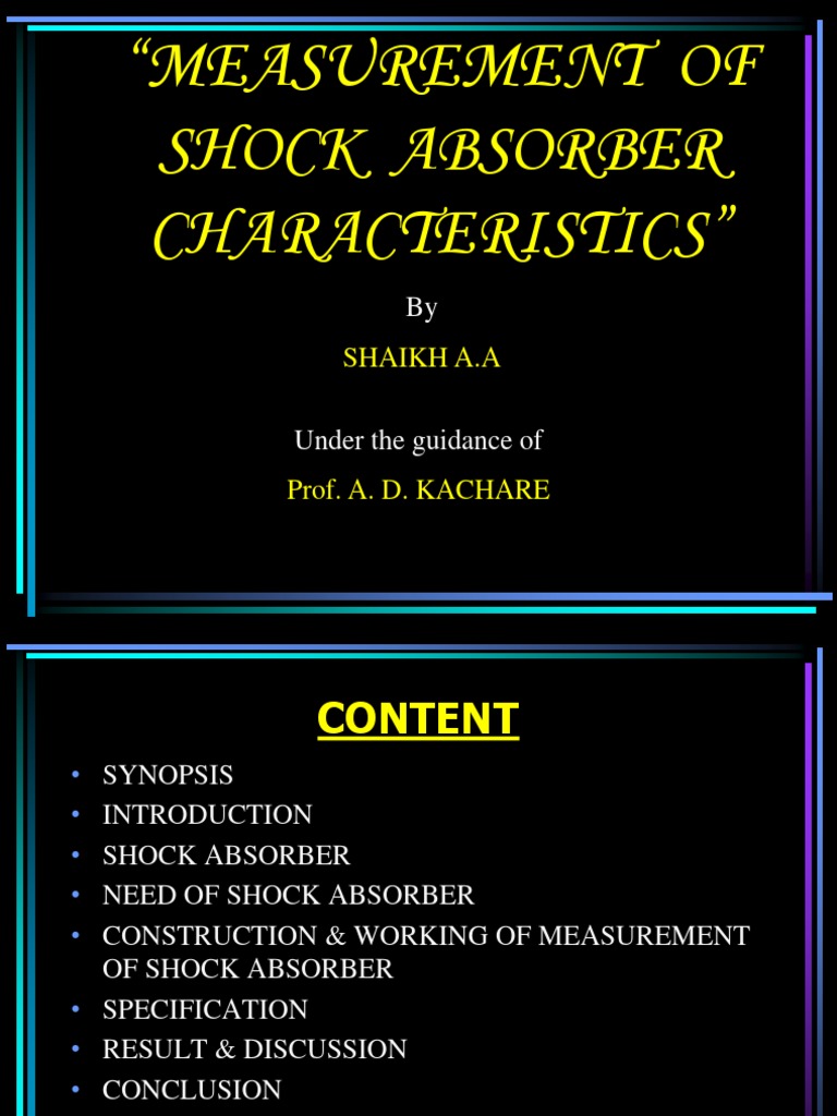 Shock Absorber PDF Vehicles Manufactured Goods