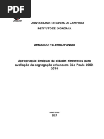 FUNARI AP Apropriação Desigual Da Cidade Elementos Para Avaliação Da Segregação Urbana Em São Paulo 2000-2010