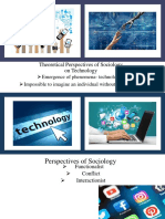 Theoretical Perspectives of Sociology On Technology