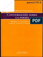 Friedrich Schlegel, Conversación Sobre La Poesía PDF