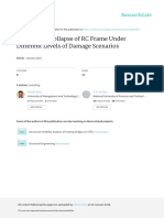 Progressive Collapse of RC Frame Under Different Levels of Damage Scenarios