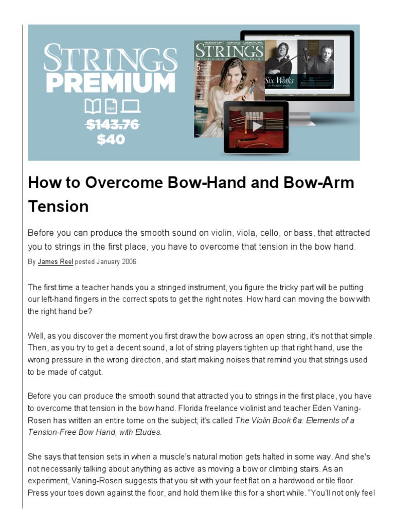 How To BowHand and BowArm Tension VIOLIN Technique All
