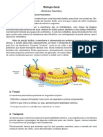 Resumo Membrana Plasmatica