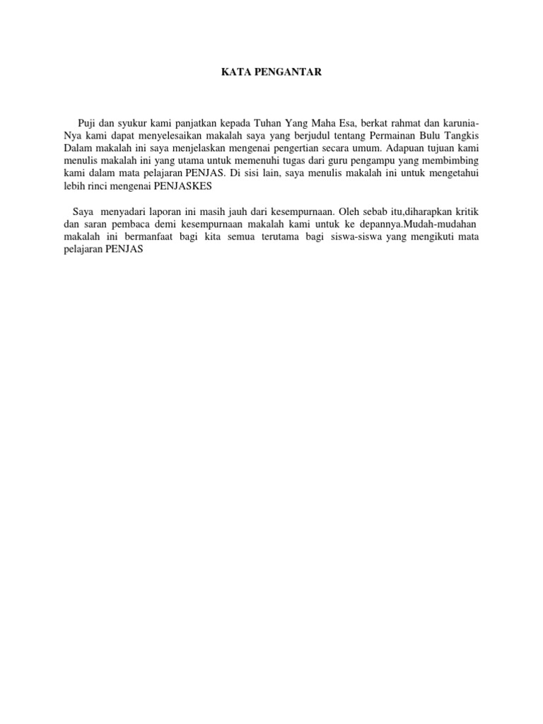 Makalah Bulu Tangkis