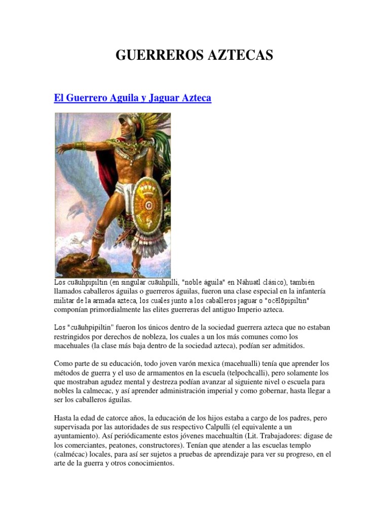Guerreros Aztecas | PDF | azteca | Mesoamérica