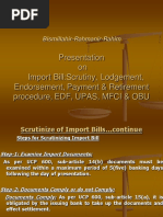 Import Bill, Scrutiny, Lodgement