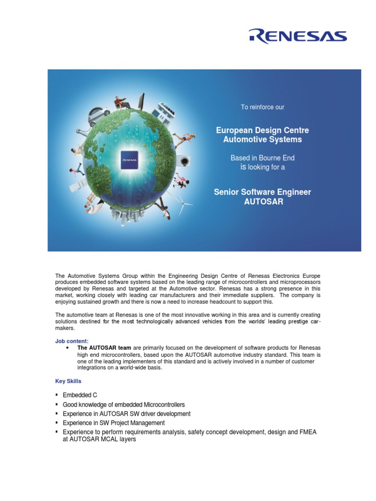 Senior Software Engineer - AUTOSAR Role | PDF | Embedded System | Car