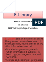 E-Library: Remya Chandran II Semester NSS Training College-Pandalam