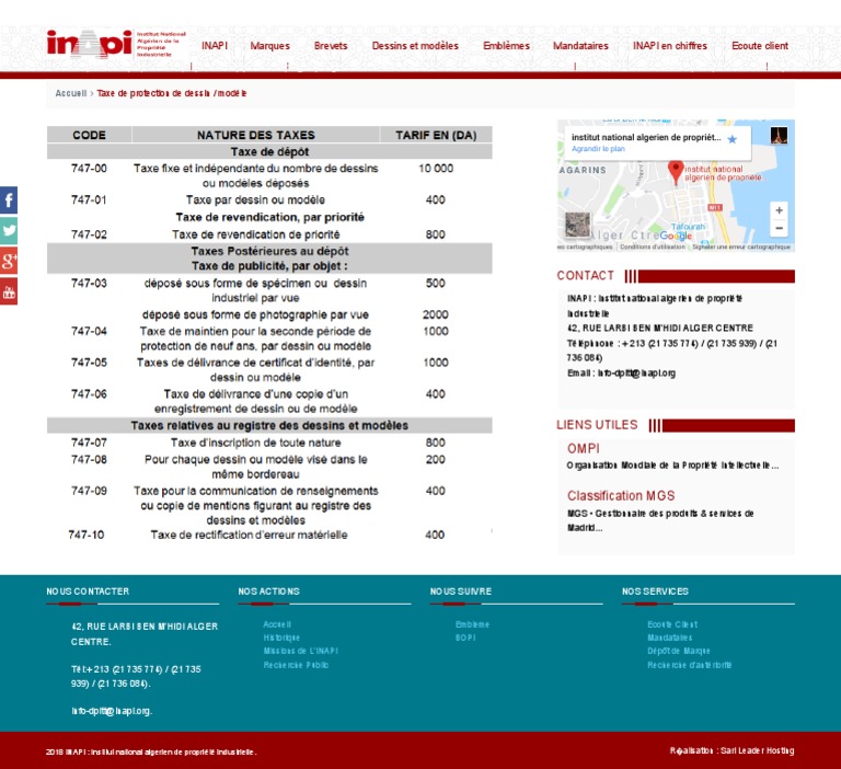 INAPI - Institut National Algerien de Propriété Industrielle | PDF ...
