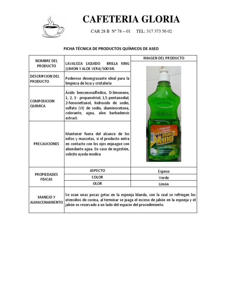 Ficha Tecnica Jabòn PDF