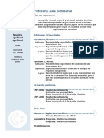 Curriculum Vitae Modelo Azul