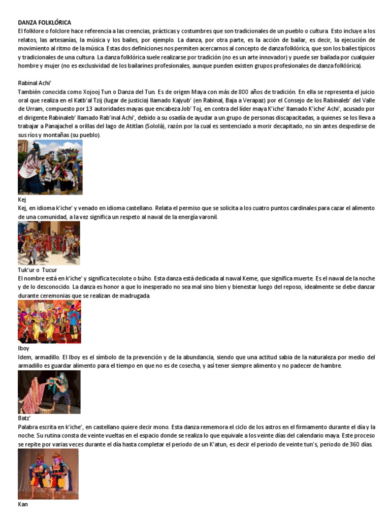 Danza Folklórica | PDF | Folklore | Bailes