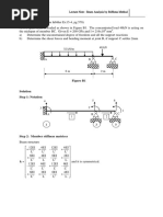 Example 1 (Adopt From Hibbler Ex15-4, PG 578) : Lecture Note: Beam Analysis by Stiffness Method