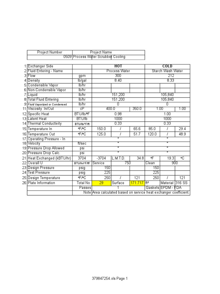 Plate Heat Exchanger PDF Heat Exchanger Pressure
