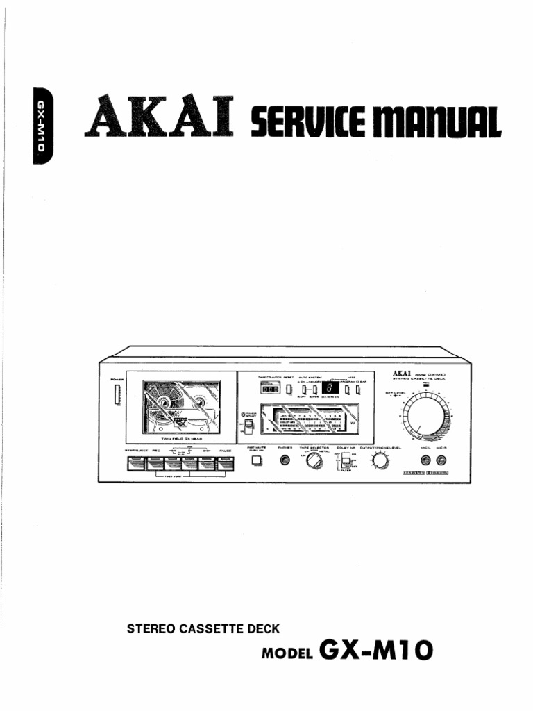 Akai gx-m10 SM | PDF Akai gx-m10 SM | PDF