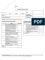 Office of Admissions and Scholarships Document Checklist