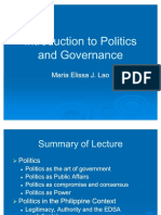 Introduction To Politics and Governance