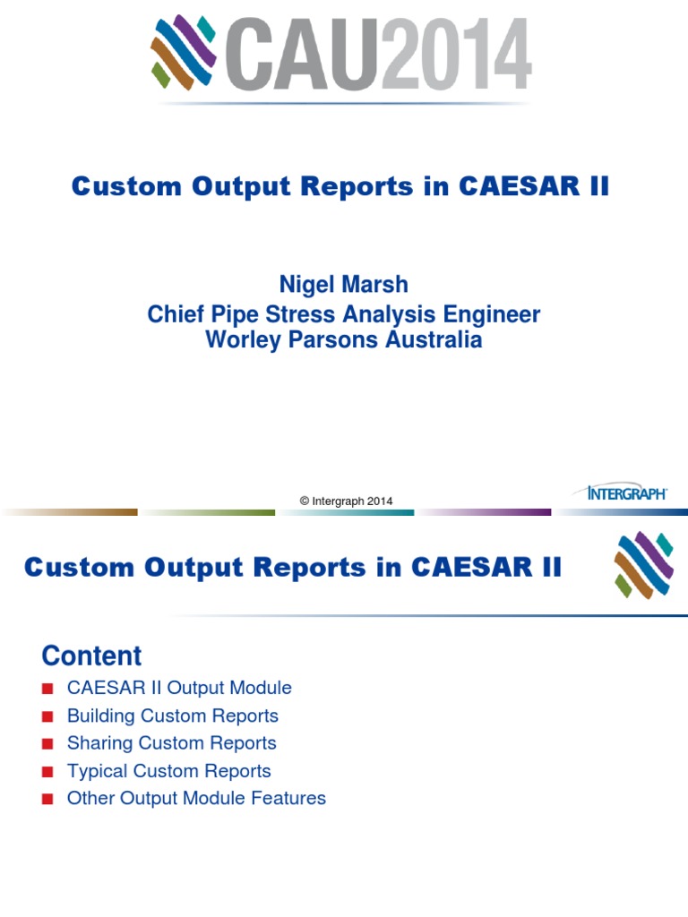 Caesar Ii Output Report Pdf Information Technology Management