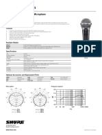 Sm58 Specification Sheet English