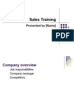 Sales Training: Presented by (Name)