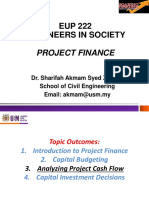 2017 2018 Eup 222 Sem 1 Project Finance Topic Outcome 1