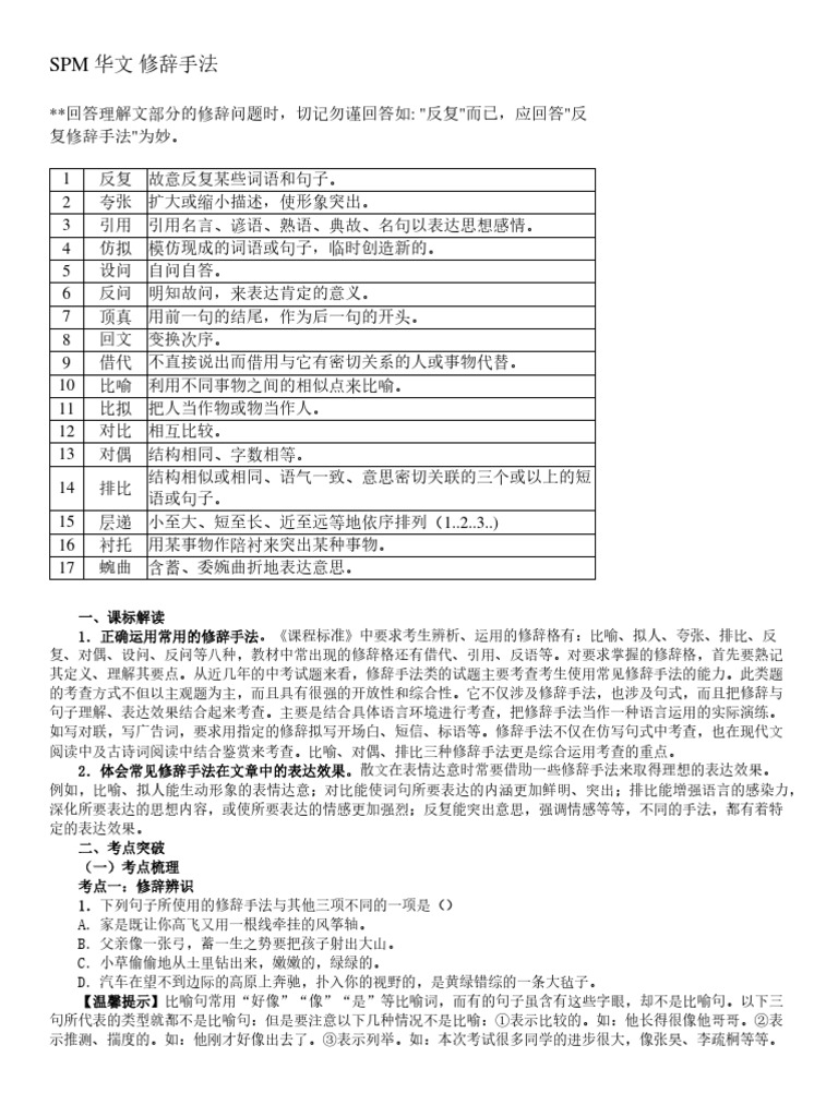 修辞讲义| PDF
