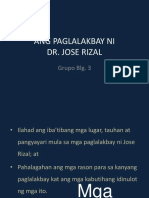 Ang Paglalakbay Ni Rizal