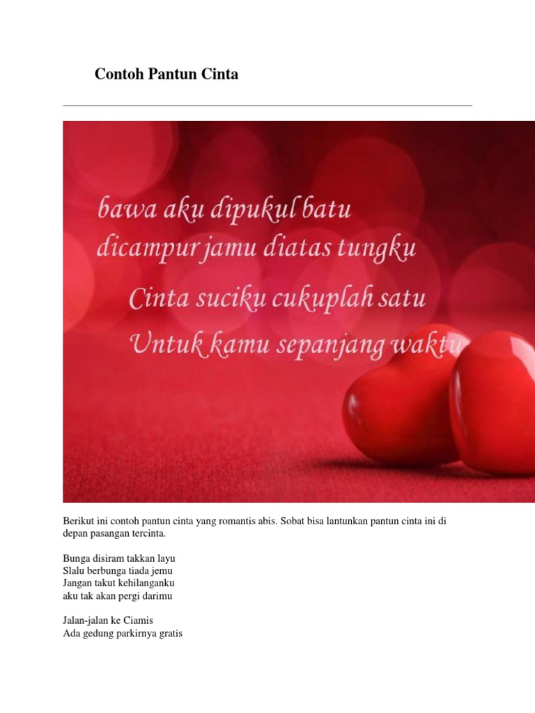 Contoh Pantun Cinta Pdf