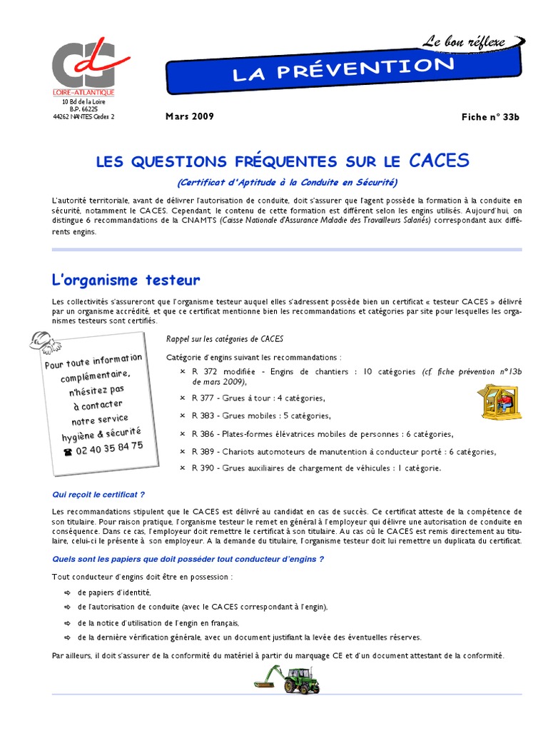 FAQ sur le CACES 2024 et validité | PDF | Transport terrestre | Transport