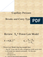 Capillary Pressure Brooks and Corey Type Curve