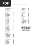 Field Demo List