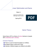 Math 464: Linear Optimization and Game: Haijun Li
