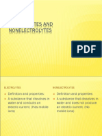 Electrolytes and Nonelectrolytes