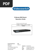R Series DVR Quick Guide (Bdr603a)