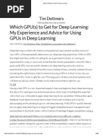 Which GPU(s) to Get for Deep Learning