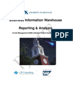 Business Information Warehouse Reporting & Analysis: Funds Management (FM) & Budget Control Systems (BCS)