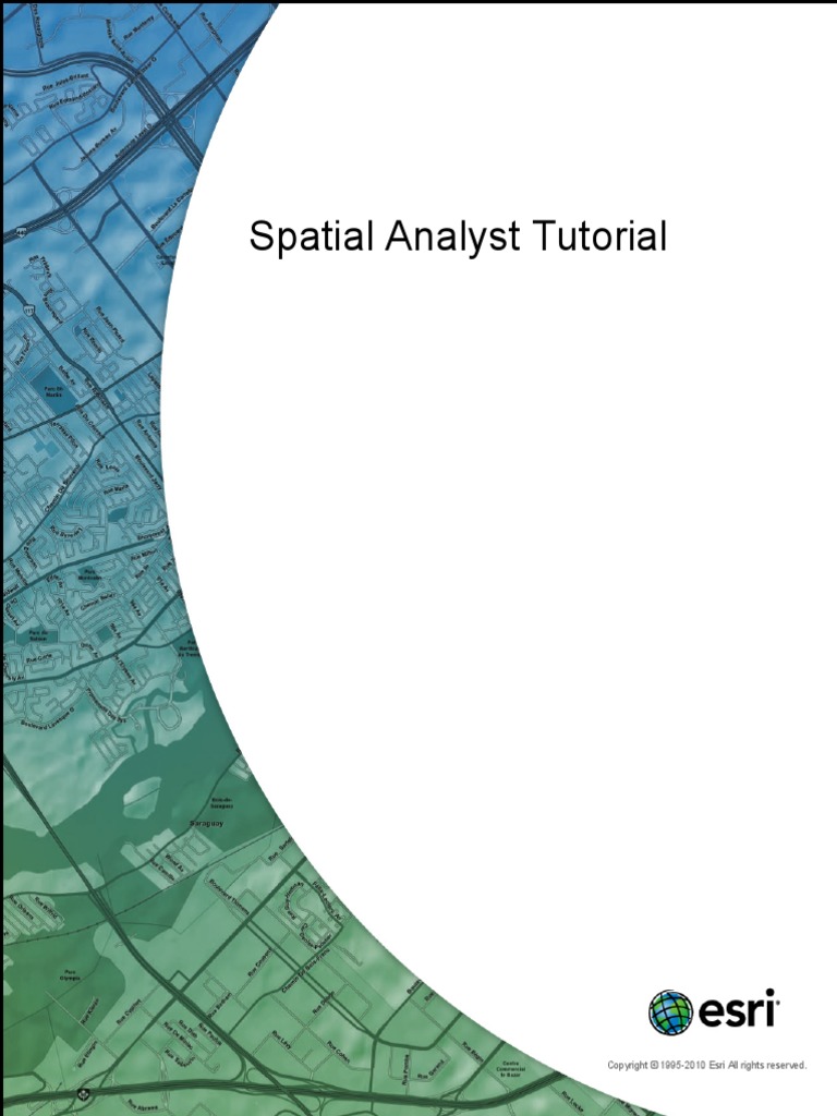 Spatial Analyst Tutorial PDF | PDF | Arc Gis | Computing