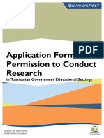 Application Form For Permission To Conduct Research