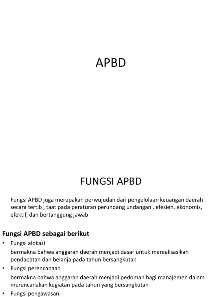 APBD | PDF